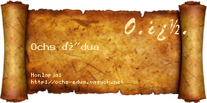 Ochs Édua névjegykártya